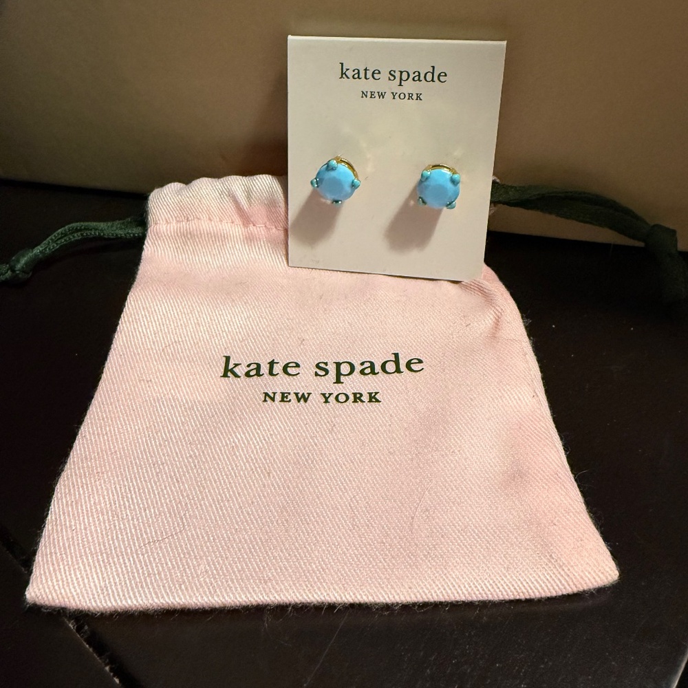 Kate Spade turquoise earrings - Picture 2 of 7
